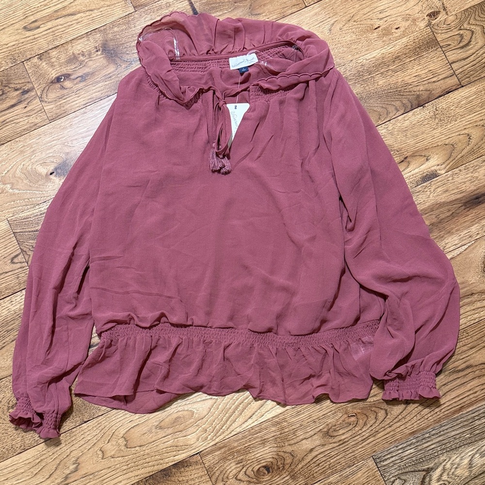 Universal Thread Dusty Rose Ruffle Blouse
